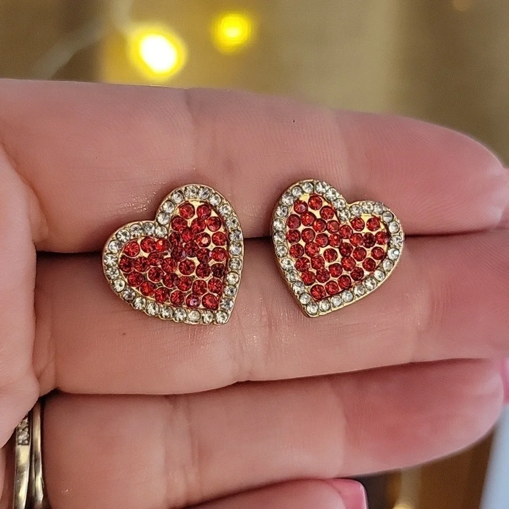 Ultra Shimmer Heart Stud Earrings